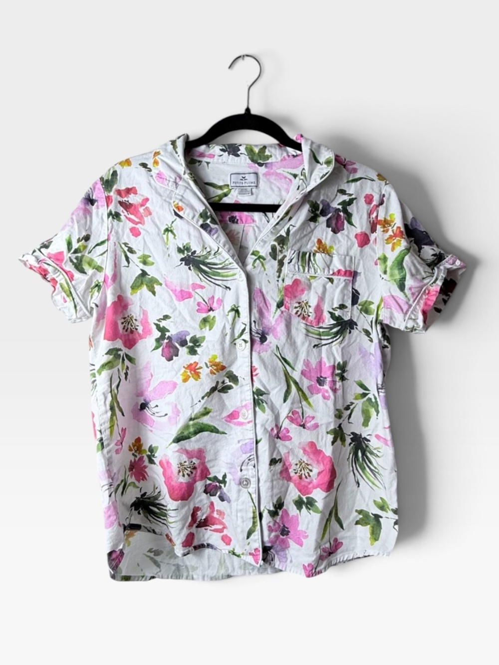 Petite Plume 2 Piece Garden Floral Shorts Pajama Set Women's Size Medium (Y) - Picture 2 of 9